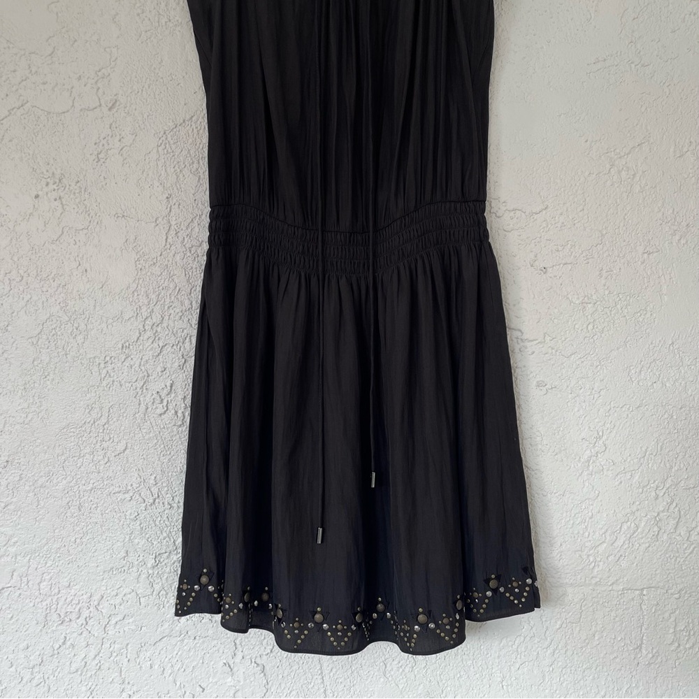 Ramy Brooke Polly Paris Sleeveless Black Studded Mini Dress - Picture 5 of 11